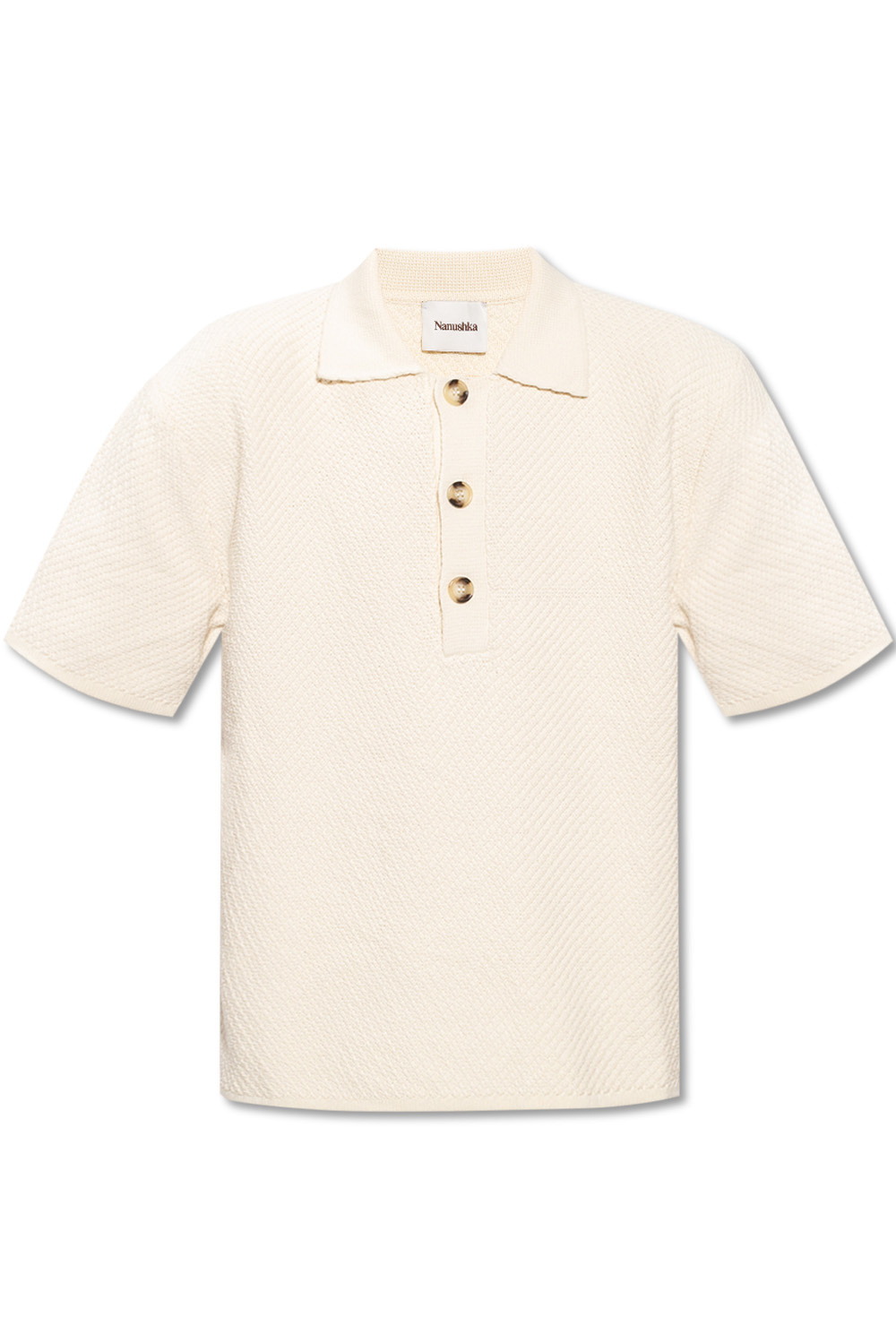 トップス MESH POLO COCONUT MILK S Cotton Half-Zip Polo Shirt – On Sale Now with Up to 60% Off